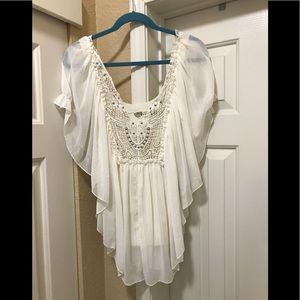 Free People white/ivory, flowy blouse